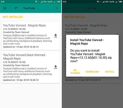 youtube vanced magisk module