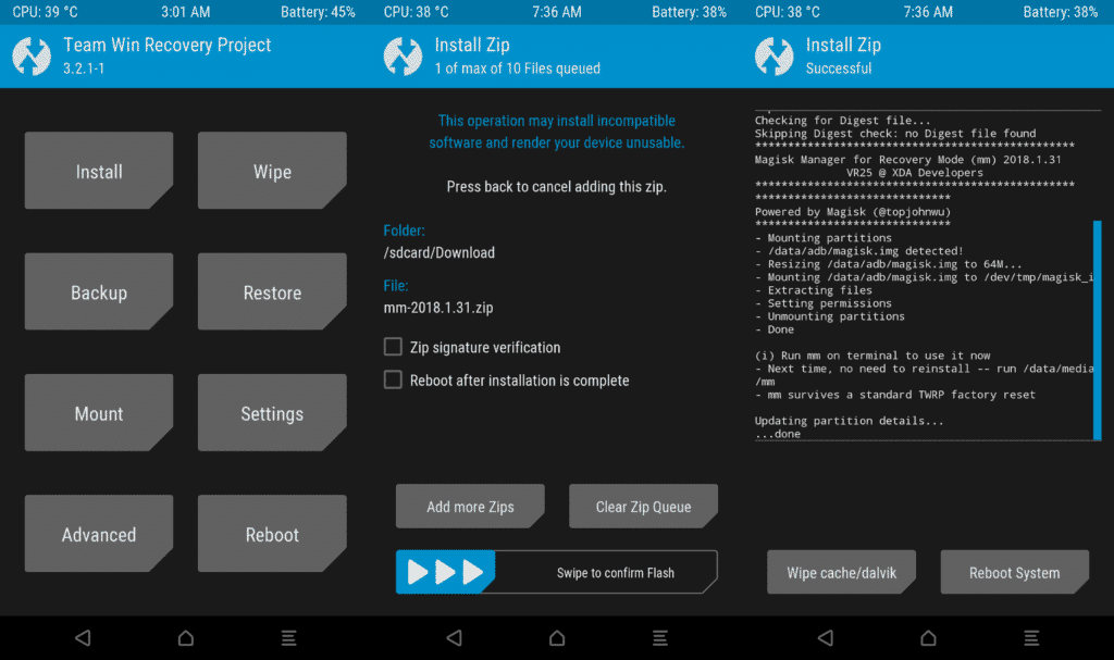 install magisk manager for twrp recovery