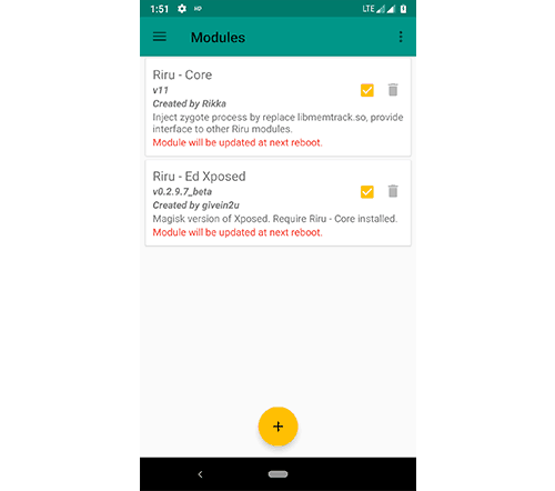 activate riru and edxposed module