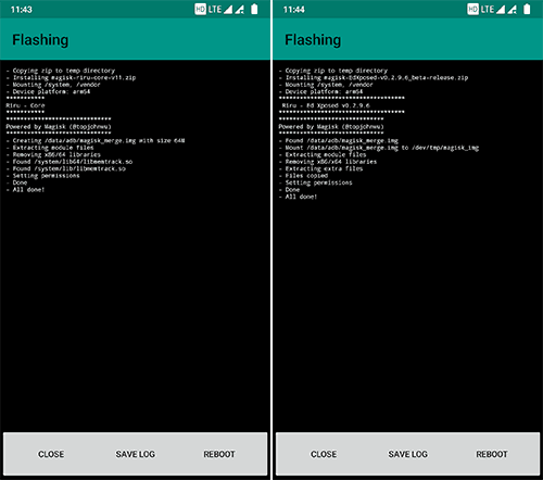 flashing xposed on android pie