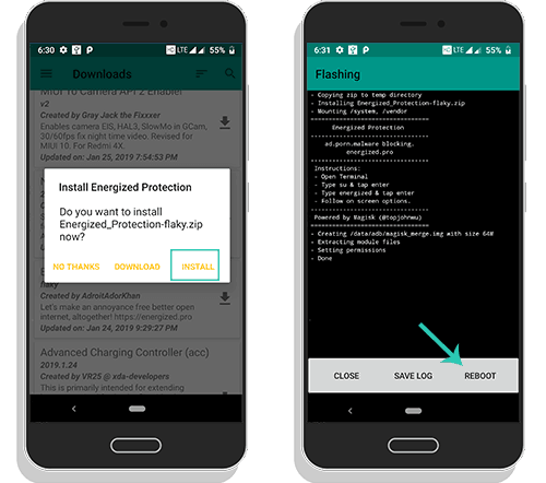 flash magisk module via magisk manager